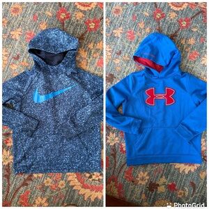 Two sweatshirt hoodies (Nike/Under Armour)